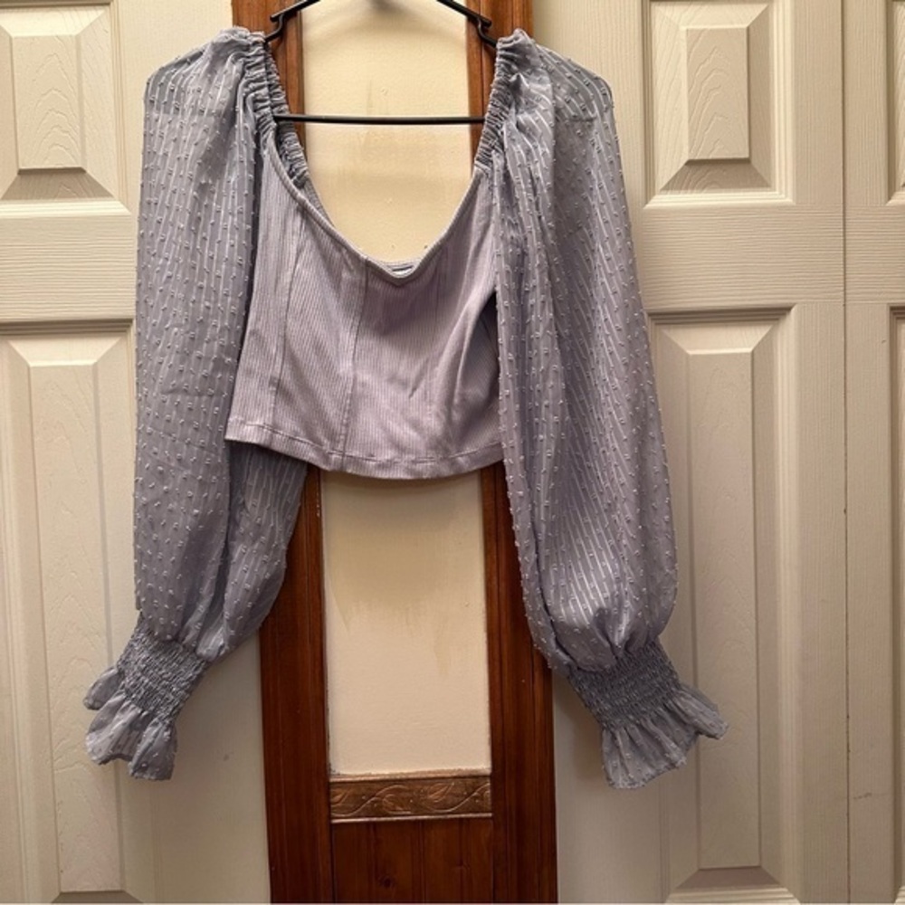 Urban Outfitters Puff Sleeve Crop Top